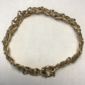 Gold bracelet 18k over silver.
